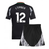 Arsenal Jurrien Timber #12 Fußballbekleidung Auswärtstrikot Kinder 2024-25 Kurzarm (+ kurze hosen)